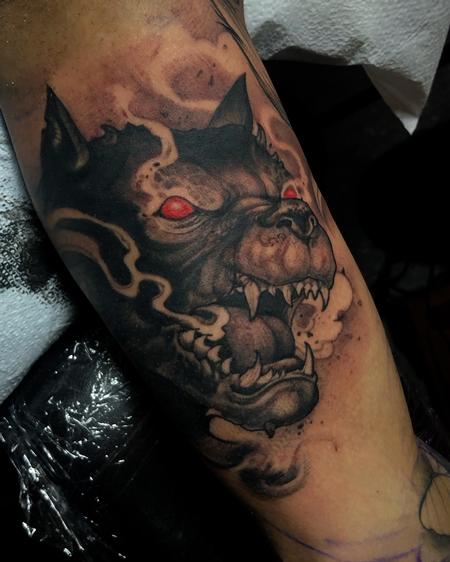 Tattoos - evil pitbull - 141757