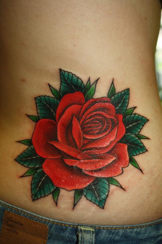 Red Rose by Rebecca Smith (Beccadoodletattoos) : TattooNOW