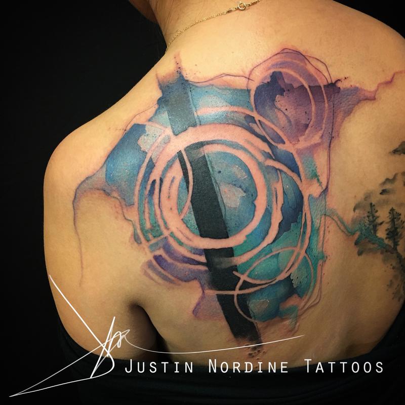 Justin Nordine Tattoos : Tattoos : Color : Water ripples