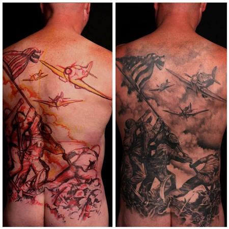 Tattoos - Iwo Jima Backpiece Tattoo - 119508