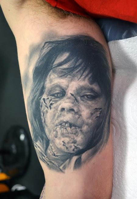 Tattoos - Healed Exorcist Portrait Tattoo - 120643