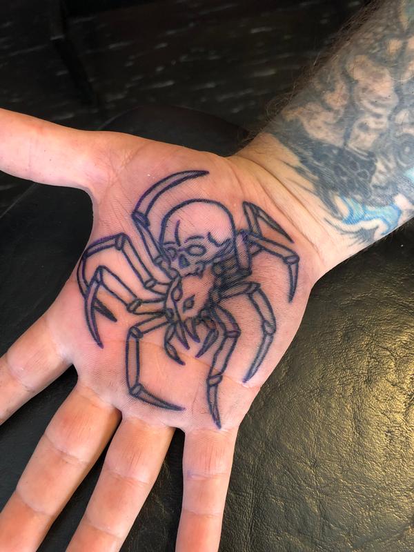Spider hand tattoo aesthetic  Hand tattoos Hand tattoos for guys Tattoos  for guys