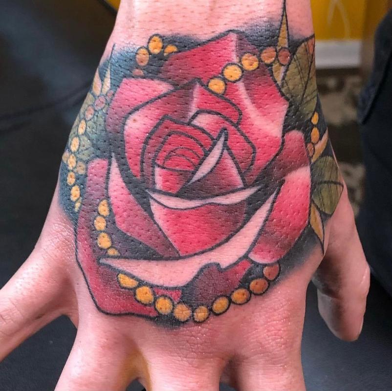 Top 99 about rose flower tattoo on hand unmissable  indaotaonec