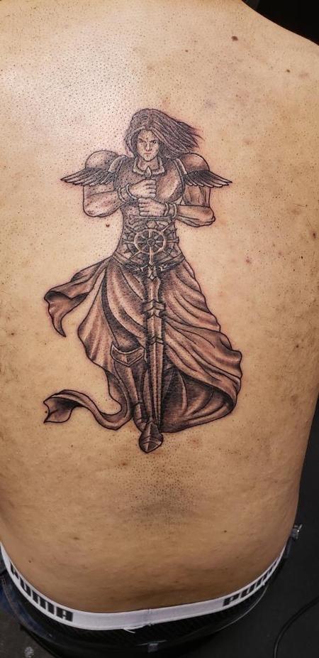dark guardian angels tattoos