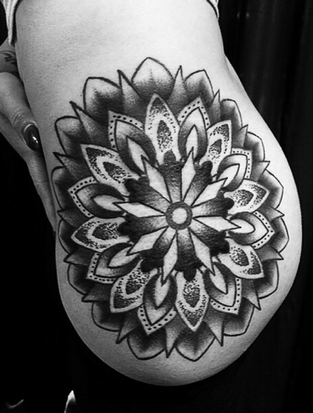 Tattoos - Traditional black and gray geometry tattoo, Frichard Adams Art Junkies Tattoo  - 108234