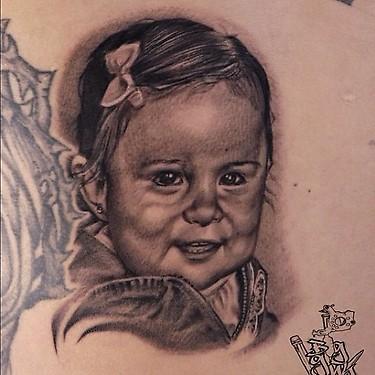 Tattoos - black and grey realistic portrait tattoo - 69488