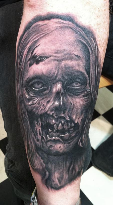 Zombie hand done today by J.J.... - Watchtower Tattoo Company | Facebook