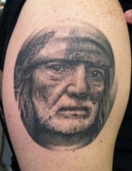 Willie Nelson Temporary Tattoo Sticker  OhMyTat