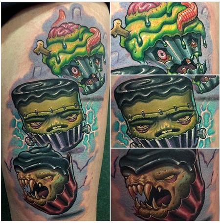 Eyeball Cupcake Zombie Creepy Cute Tattoo Flash 