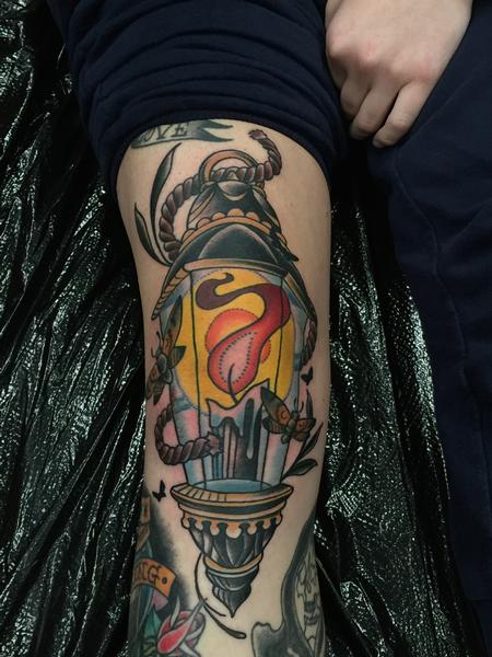 Tattoos - Knee Lantern - 111580