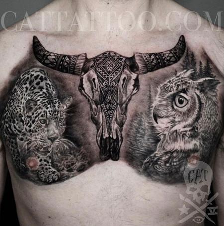 Tattoos - Bulls skull - 145257