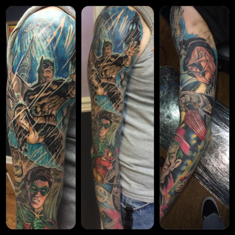 Batman Sleeve by Chad Miskimon: TattooNOW