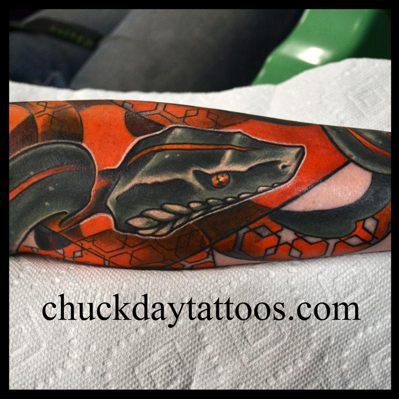 details by Chuck Day : Tattoos - GeosnakeDetail