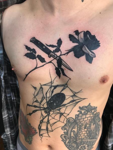 Tattoos - Rose Knife Spider  - 138710