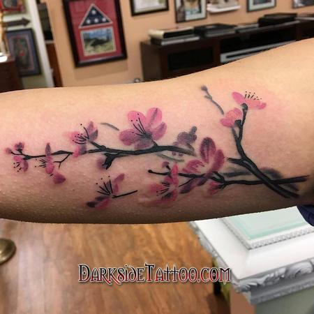 Tattoos - Watercolor Cherry Blossom Tattoo - 113666
