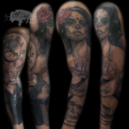 Tattoos - Dia De Los Muertos Sleeve  - 111432