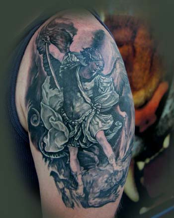 Forbidden Images Tattoo Art Studio : Tattoos : Realistic : ST MICHAEL