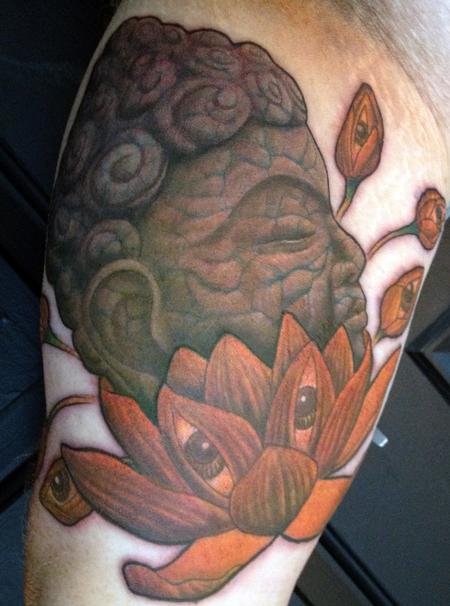 Tattoos - buddah head - 69870