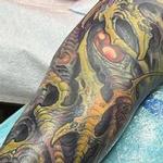 Spiney Biomech Arm Sleeve Tattoo Thumbnail