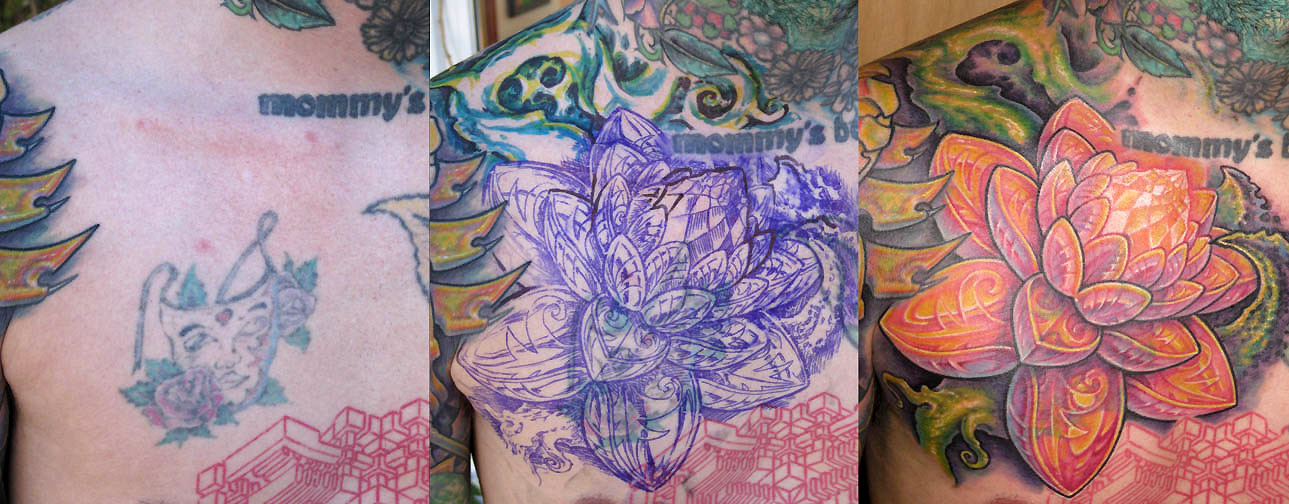 Bespoke Body Art  Lotus mandala coverup for Karen lotustattoo