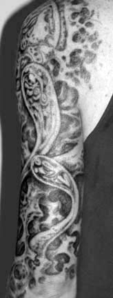 Tattoos - Black and Grey Bio Sleeve - 13916