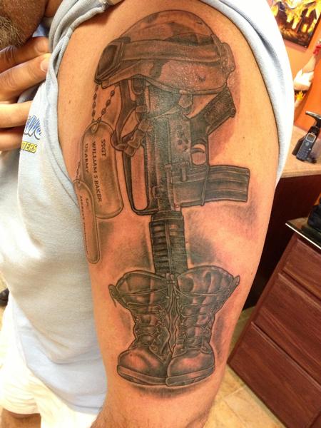 Tattoos - Soldier's cross - 80160