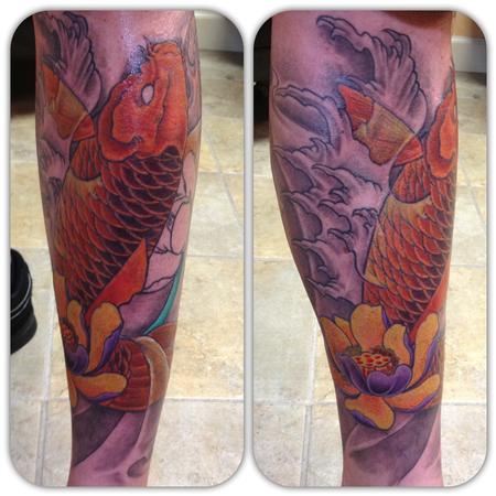 Tattoos - Koi on calf - 80161