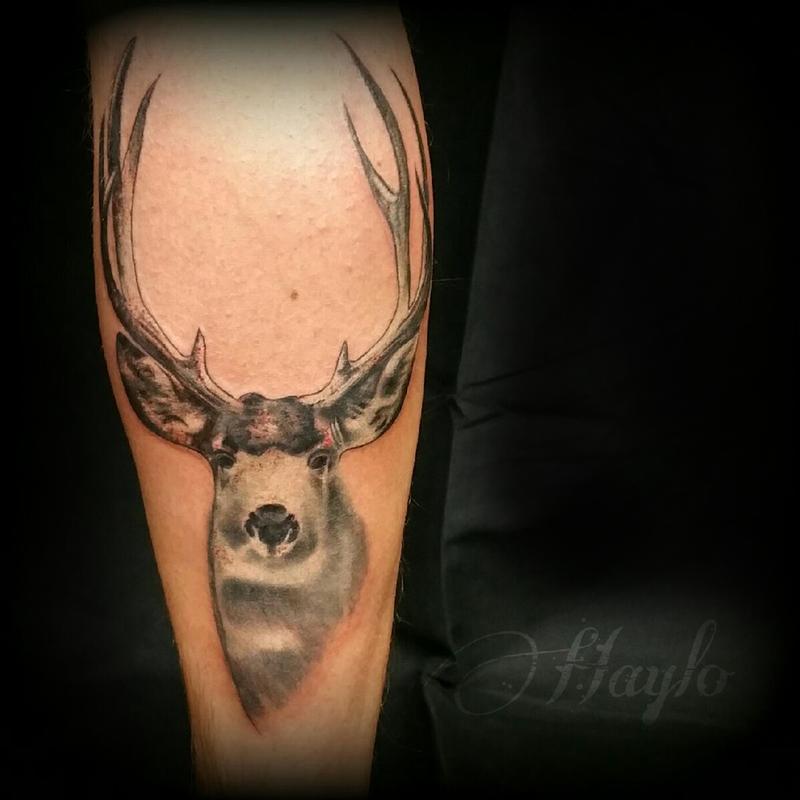 Realistic Deer Head Tattoos