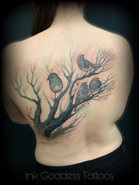 Tattoos - Birds on Tree Branch tattoo by Haylo  - 141200