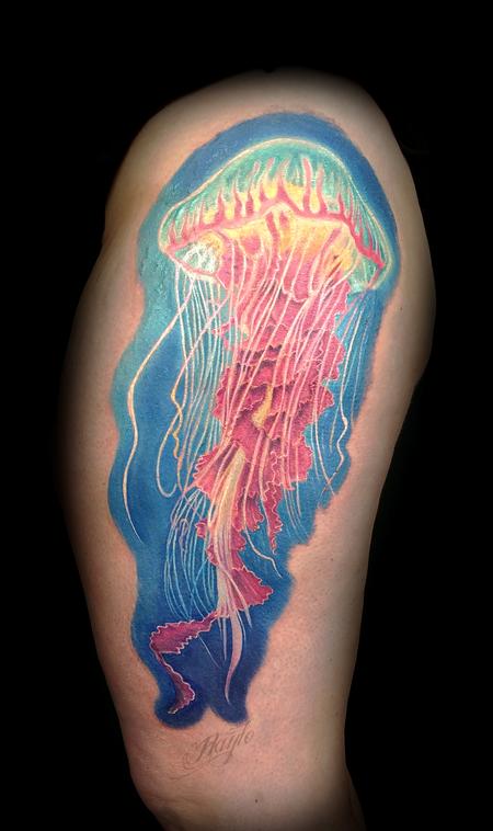 Tattoos - Jellyfish Thigh tattoo - 125246