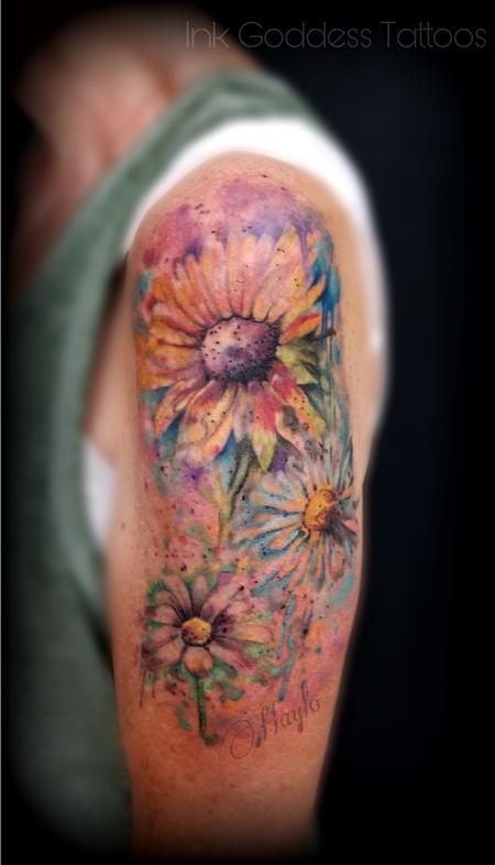 Tattoos - Sunflower Watercolor tattoo by Haylo - 141594