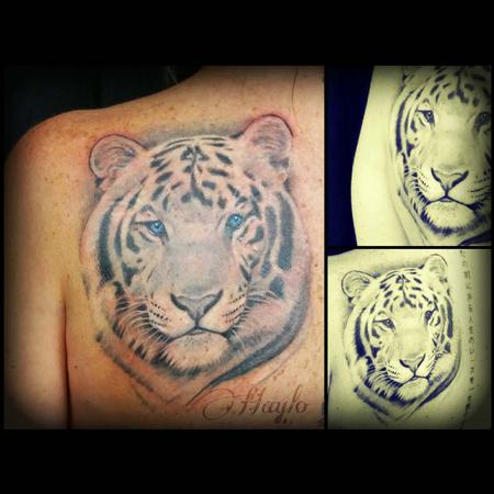 Tattoos - White Tiger with blue eyes - 104394