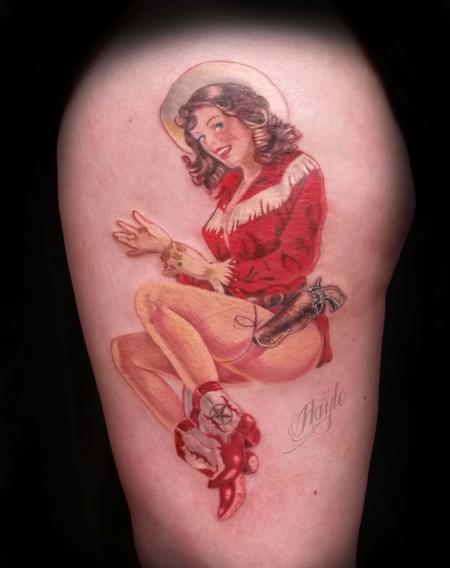 Tattoos - Cowgirl Pin Up - 109907