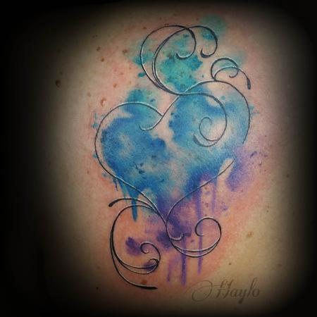 Tattoos - Custom watercolor style heart - 111916