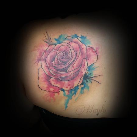 Tattoos - Custom watercolor style rose - 111917