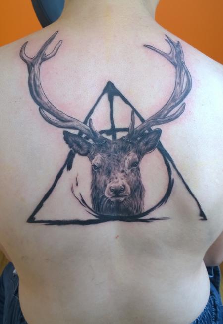 Tattoos - Deathly Hallows and Stag Patronus - 111870