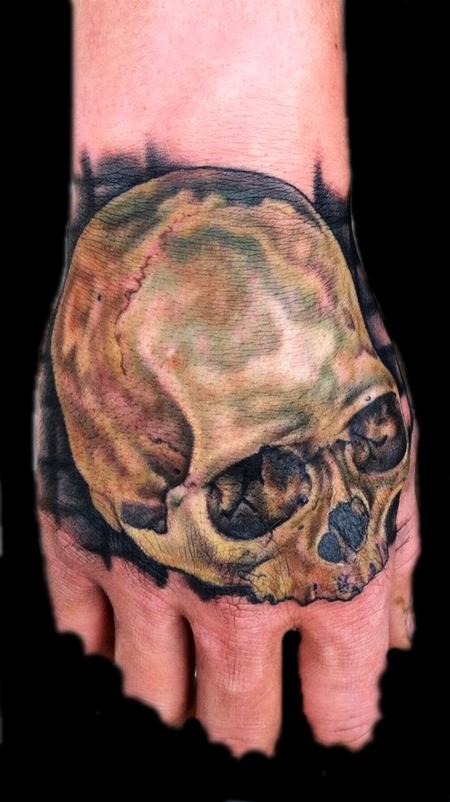 colorful skulls tattoos