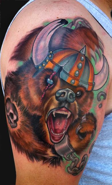 Tattoos - Viking Brown Bear tattoo - 70342