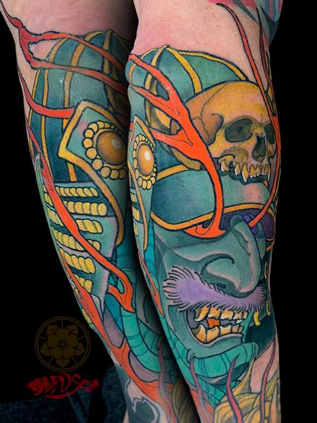 Tattoos - Samurai helmet tattoo  - 146681