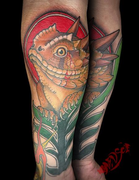 Tattoos - Hornyntoad or horned lizard  - 146684