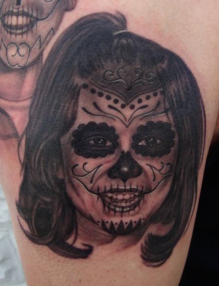 Tattoos - Daughter's Day of the Dead Portrait - 106618