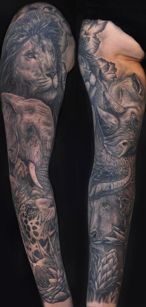 Art Junkies Tattoo Studio  Tattoos  Nature  colorful under water leg  sleeve tattoo