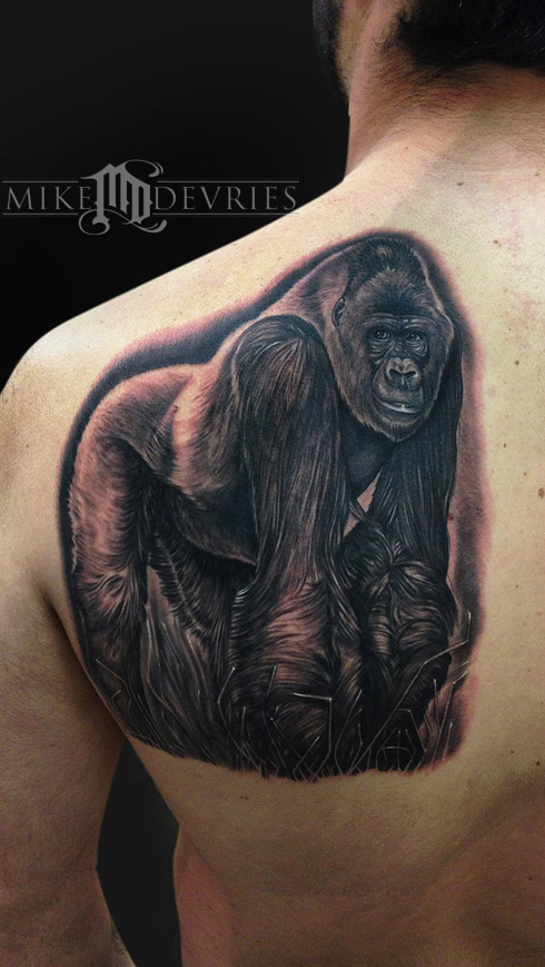 silverback gorilla tattoo designs