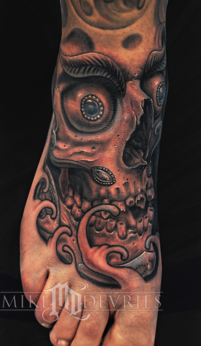 Tattoo Snob  Tibetan Skull tattoo by ronstagram at