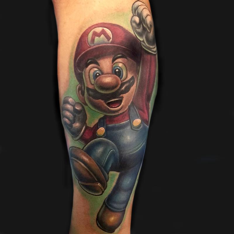 Super Mario Tattoo Stencil