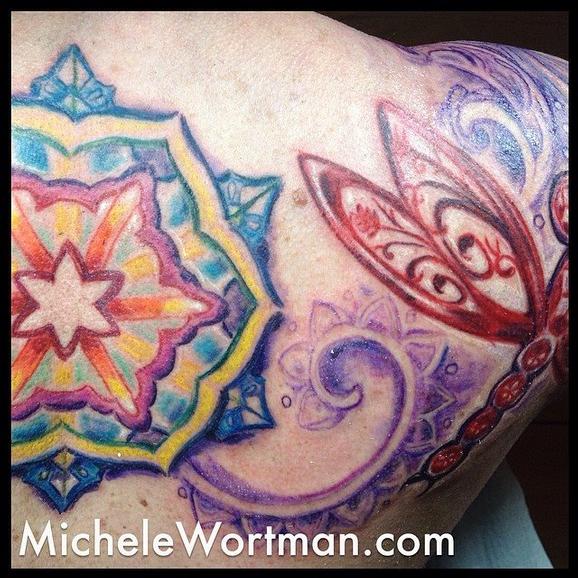 Tattoos - Dawn's Jewel toned Filagree and mandalas ( in progress) - 91904