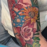 Geometric Floral Sleeve Tattoo Thumbnail