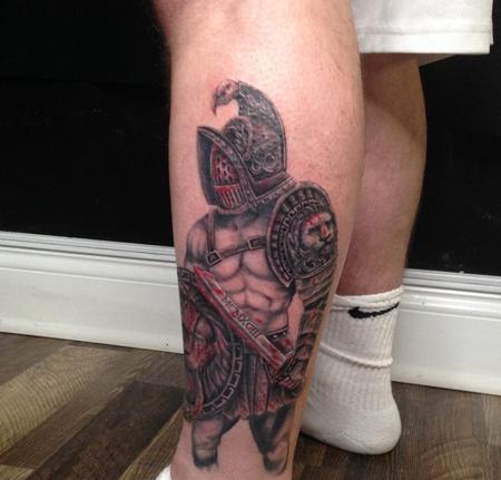 Tattoos - Warrior Leg Piece - 141407