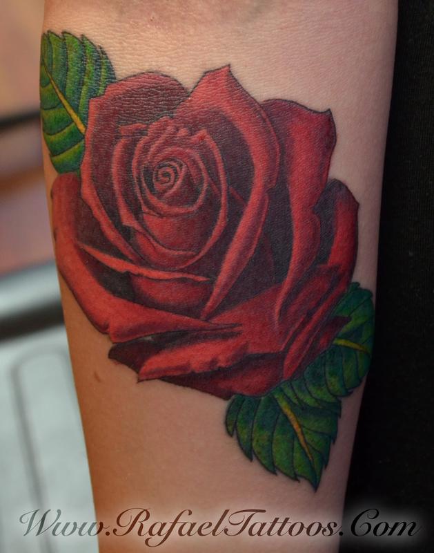 Roed rose on Forearm by Rafael Marte : Tattoos