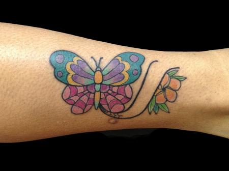 Tattoos - Butterfly Plumeria - 94767